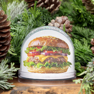 SlipperyJoe's mouthwatering cheeseburger crispy ba Snowglobe