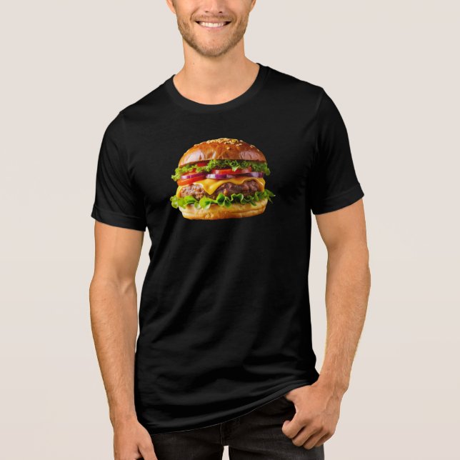 SlipperyJoe's mouthwatering cheeseburger crispy ba Tri-Blend Shirt (Front)