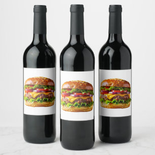 SlipperyJoe's mouthwatering cheeseburger crispy ba Wine Label