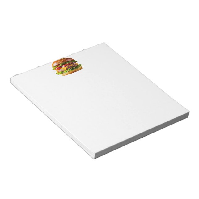 SlipperyJoe's mouthwatering stacked hamburger thic Notepad (Angled)