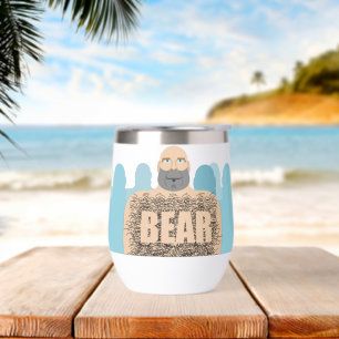 SlipperyJoe's muscular bald bear man stylized cart