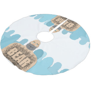 SlipperyJoe's muscular bald bear man stylized cart Brushed Polyester Tree Skirt