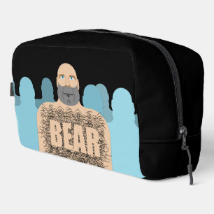 SlipperyJoe's muscular bald bear man stylized cart Dopp Kit