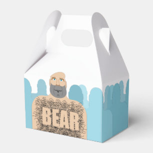 SlipperyJoe's muscular bald bear man stylized cart Favor Box
