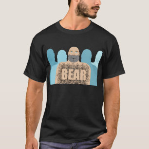 SlipperyJoe's muscular bald bear man stylized cart T-Shirt
