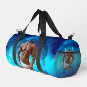 SlipperyJoe's muscular bearded man shirtless sixpa Duffle Bag