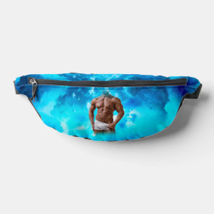 SlipperyJoe's muscular bearded man shirtless sixpa Fanny Pack