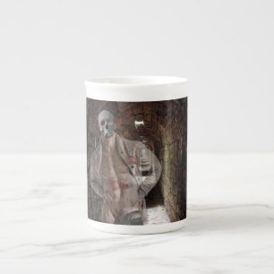 SlipperyJoe's muscular ghost stone dimly lit tunne Bone China Mug