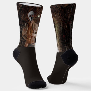 SlipperyJoe's muscular ghost stone dimly lit tunne Socks