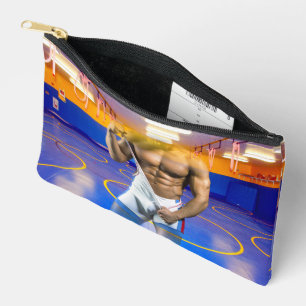 SlipperyJoe's muscular man bulge six-pack gym trai Accessory Pouch