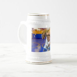 SlipperyJoe's muscular man bulge six-pack gym trai Beer Stein
