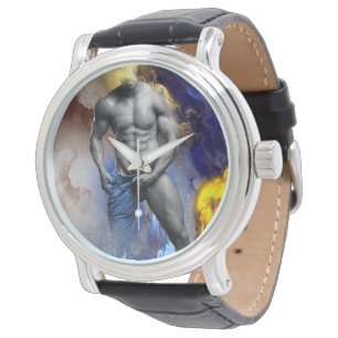 SlipperyJoe's muscular man physique steamy shirtle Watch