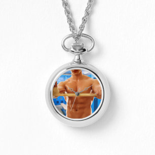 SlipperyJoe's muscular man shirtless chest 6-pack Watch