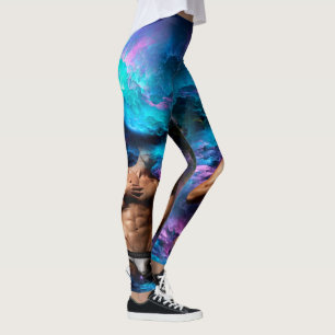 SlipperyJoe's muscular man underwear bulge cosmic  Leggings
