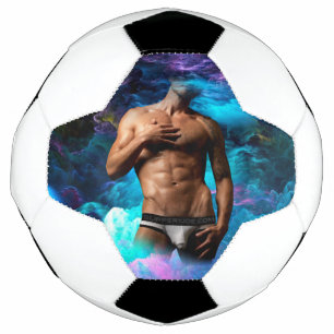 SlipperyJoe's muscular man underwear bulge cosmic  Soccer Ball