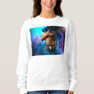 SlipperyJoe's muscular man underwear bulge cosmic Sweatshirt