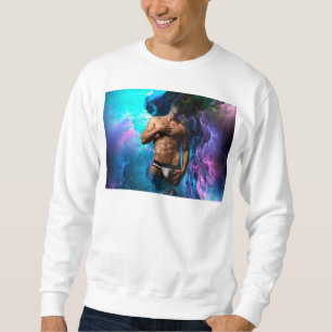SlipperyJoe's muscular man underwear bulge cosmic Sweatshirt