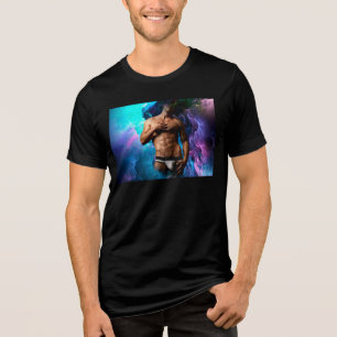 SlipperyJoe's muscular man underwear bulge cosmic  Tri-Blend Shirt