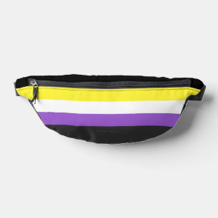 SlipperyJoe's Nonbinary Pride Flag yellow white pu Fanny Pack