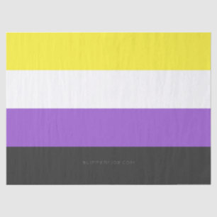 SlipperyJoe's Nonbinary Pride Flag yellow white pu Tissue Paper