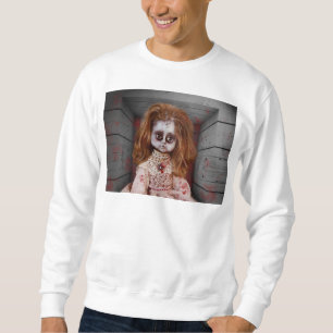 SlipperyJoe's old doll Happy Halloween creepy bloo Sweatshirt