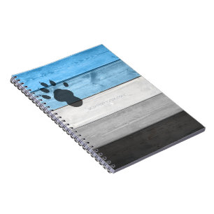SlipperyJoe's otter paw wood crate texture bear co Notebook