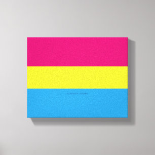 SlipperyJoe's pansexual pride flag gender-blind pi Canvas Print