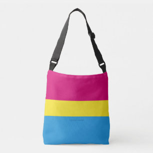 SlipperyJoe's pansexual pride flag gender-blind pi Crossbody Bag