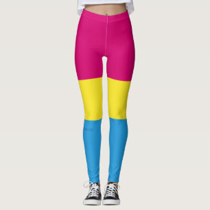 SlipperyJoe's pansexual pride flag gender-blind pi Leggings