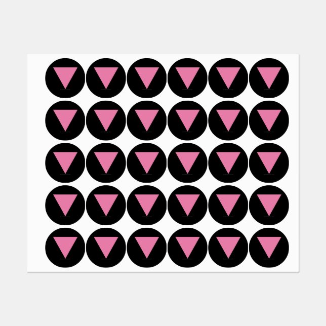 SlipperyJoe's pink triangle flag bright pink symbo (Sheet)