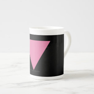 SlipperyJoe's pink triangle flag bright pink symbo Bone China Mug