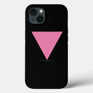 SlipperyJoe's pink triangle flag bright pink symbo iPhone 13 Case
