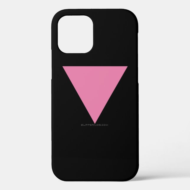 SlipperyJoe's pink triangle flag bright pink symbo Case-Mate iPhone Case (Back)