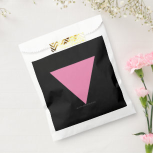 SlipperyJoe's pink triangle flag bright pink symbo Favour Bag