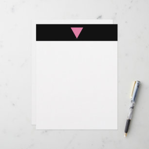 SlipperyJoe's pink triangle flag bright pink symbo Letterhead