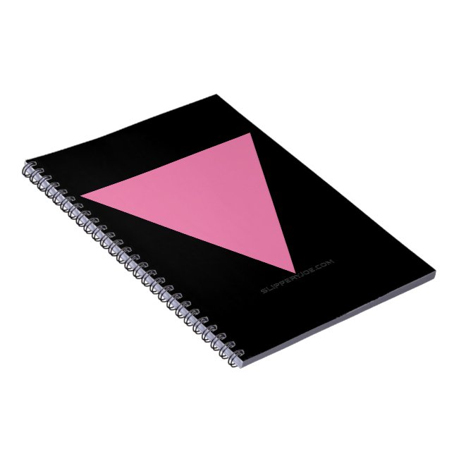 SlipperyJoe's pink triangle flag bright pink symbo Notebook (Right Side)