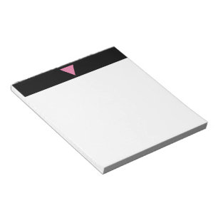 SlipperyJoe's pink triangle flag bright pink symbo Notepad
