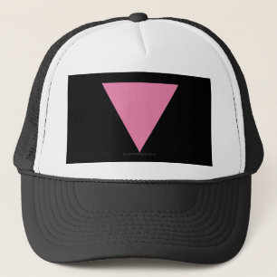 SlipperyJoe's pink triangle flag bright pink symbo Trucker Hat