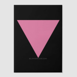 SlipperyJoe's pink triangle flag bright pink symbo Vellum Invitations