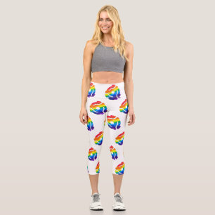 SlipperyJoe's plastic 45 RPM record adapter circul Capri Leggings