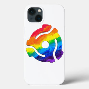 SlipperyJoe's plastic 45 RPM record adapter circul iPhone 13 Case