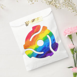 SlipperyJoe's plastic 45 RPM record adapter circul Favour Bag