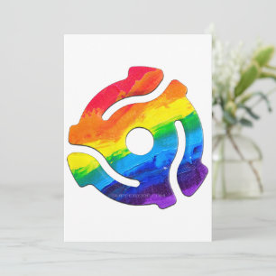 SlipperyJoe's plastic 45 RPM record adapter circul Holiday Card