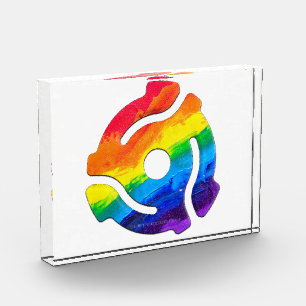 SlipperyJoe's plastic 45 RPM record adapter circul Photo Block