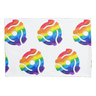 SlipperyJoe's plastic 45 RPM record adapter circul Pillowcase