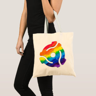 SlipperyJoe's plastic 45 RPM record adapter circul Tote Bag