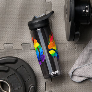 SlipperyJoe's plastic 45 RPM record adapter circul Water Bottle