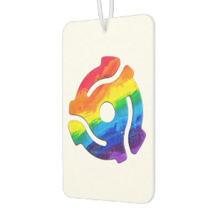 SlipperyJoe's plastic 45 RPM record adapter vibran Air Freshener