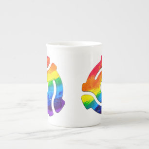 SlipperyJoe's plastic 45 RPM record adapter vibran Bone China Mug