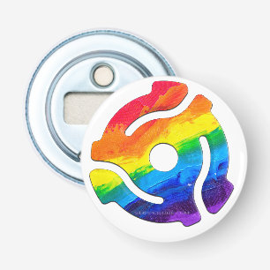 SlipperyJoe's plastic 45 RPM record adapter vibran Bottle Opener